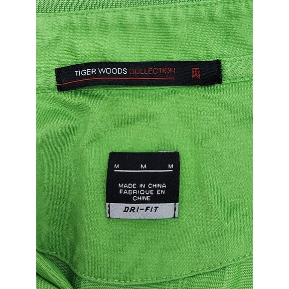 Nike Golf Polo Men's M Green Short Sleeve Tiger Woods Collection Dri-Fit Stretch - Picture 4 of 6